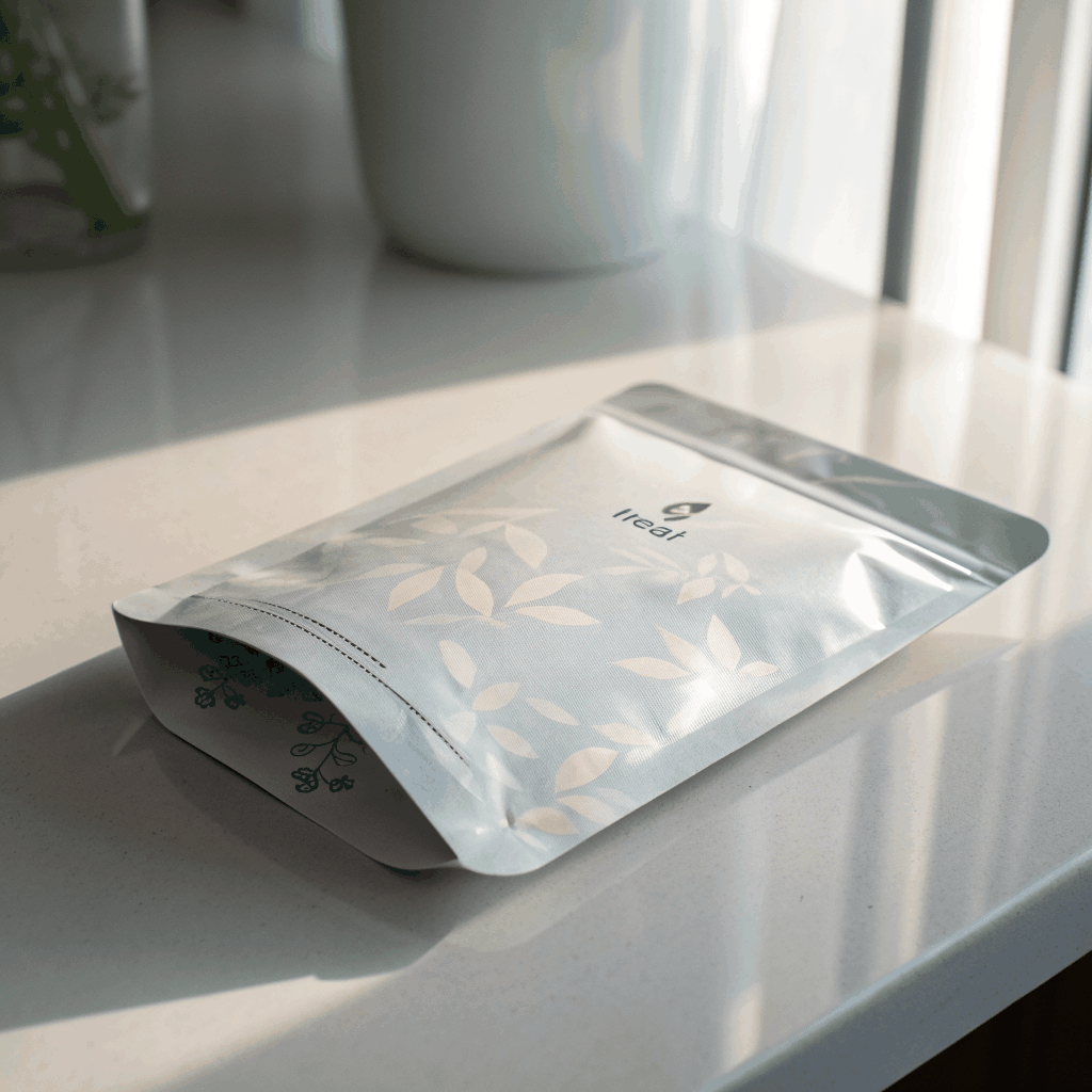 Biodegradable kraft paper and plant cellulose sachet packaging